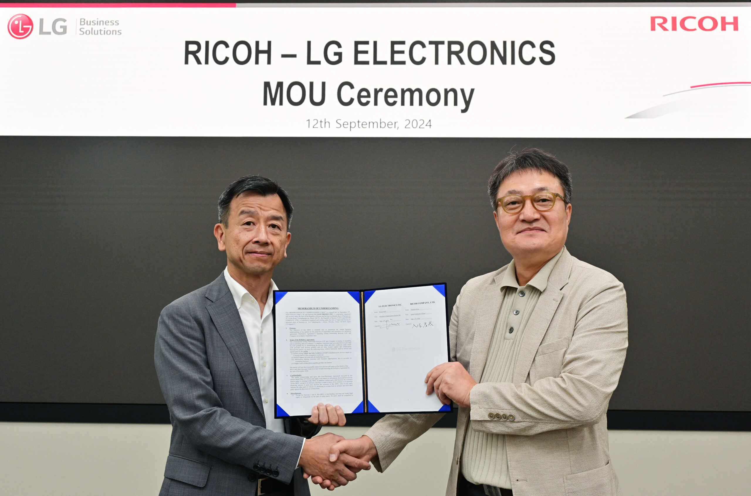 LG se asocia con Ricoh para impulsar la transformación digital de los clientes B2B